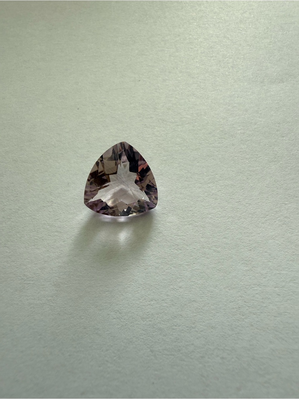 Amethyst Faceted Trillion Pinkish Lavender Gemstone